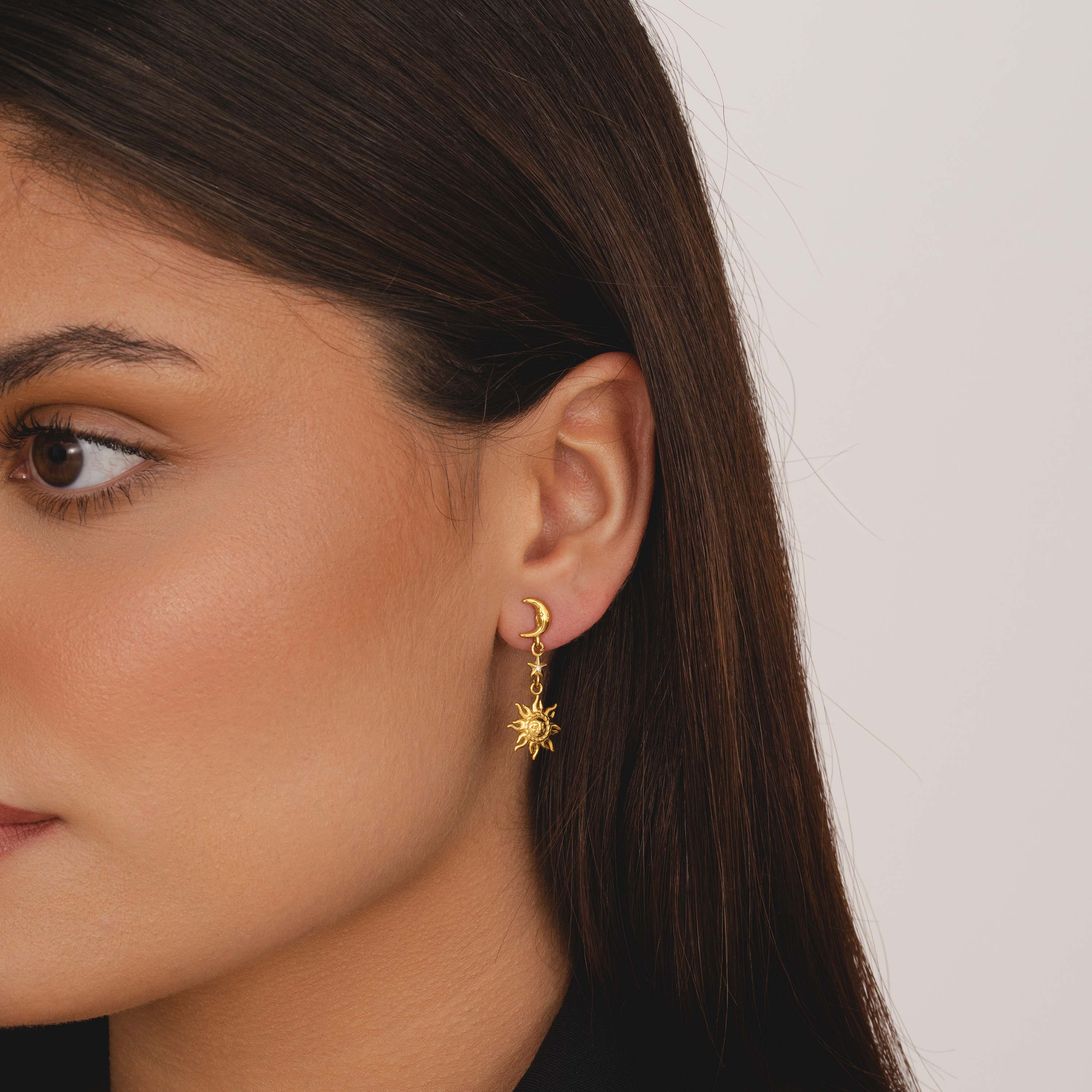 Eclipse Sun & Moon Earrings - Image 2