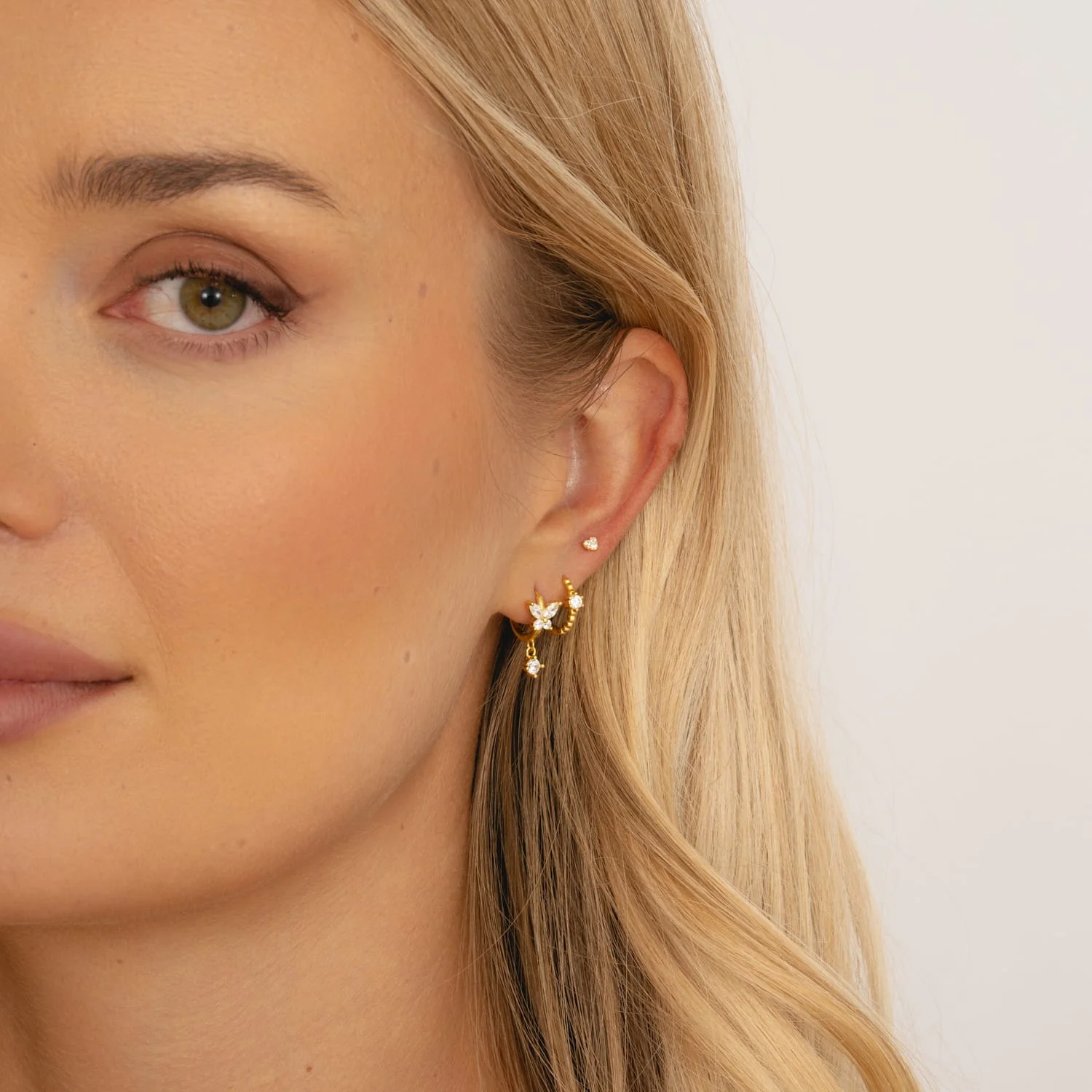 Evelyn Butterfly Hoop Earrings - Image 4