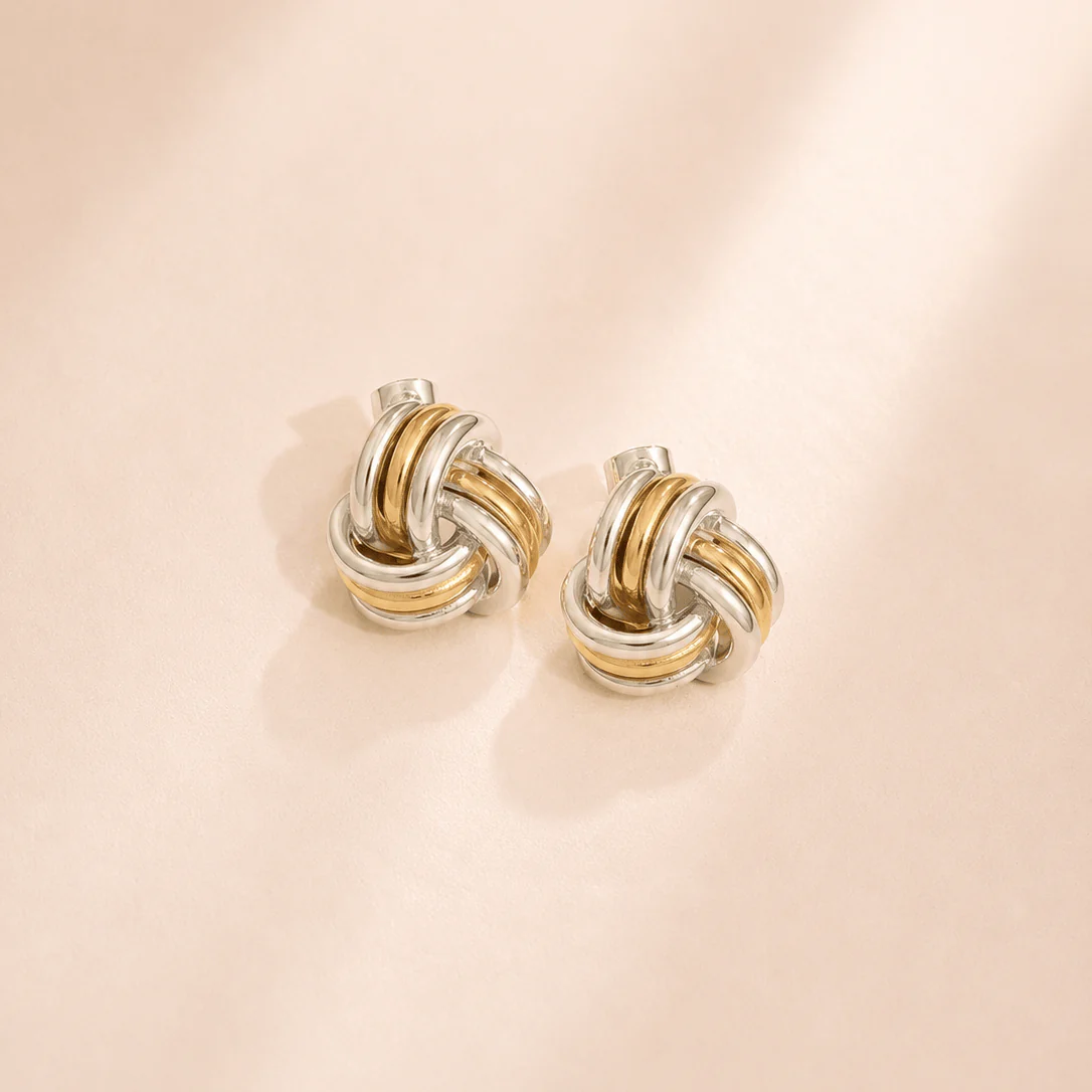 Freedom Knot Stud Earrings - Image 2
