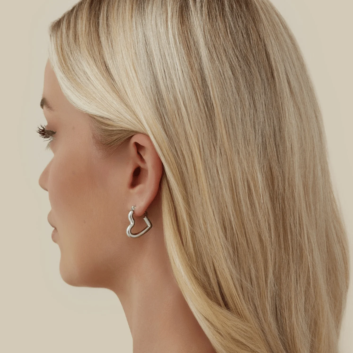 Harmony Heart Hoop Earrings - Image 8