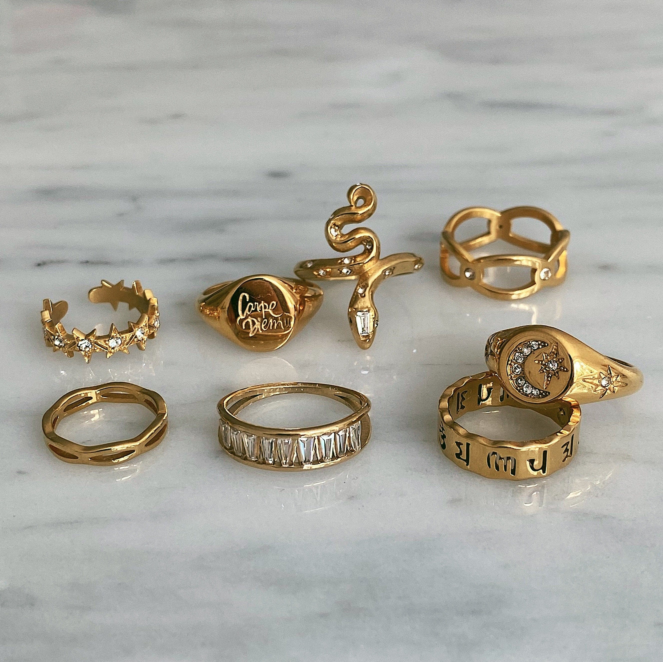 Luna Moon Signet Ring - Image 10